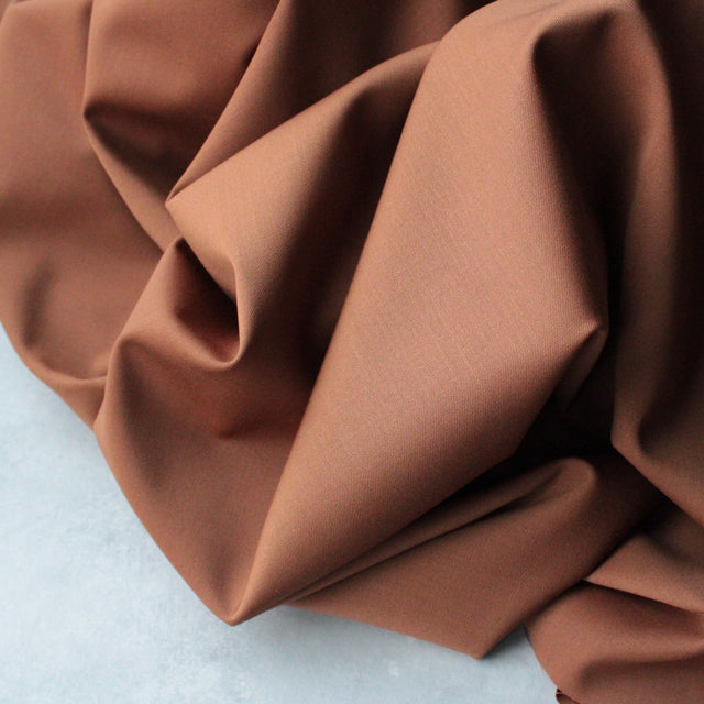 Italian Natural Stretch Pure Wool Suiting - Copper