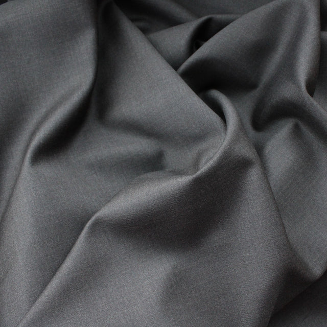Super 110 Luxe Italian Wool Suiting - Brown Melange