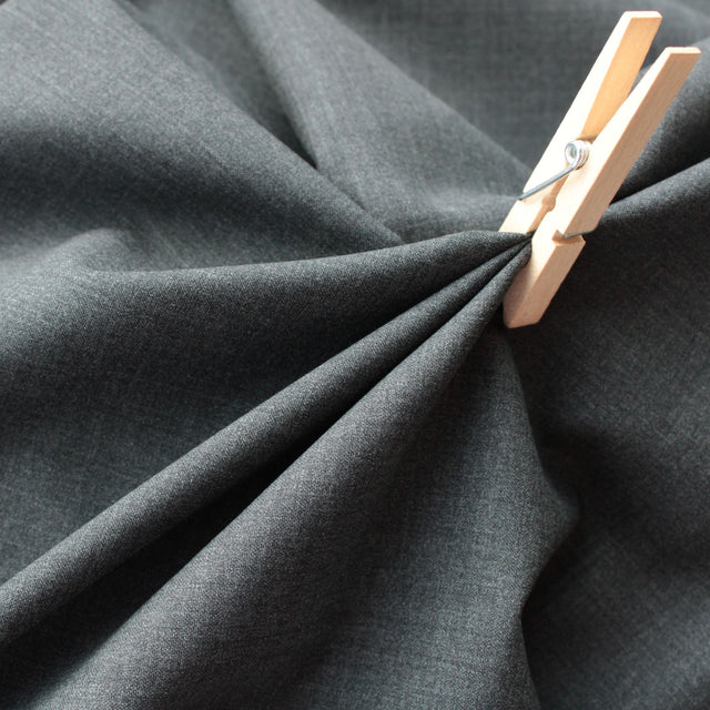 Super 120 Italian Tropical Wool Suiting - Grey Mélange