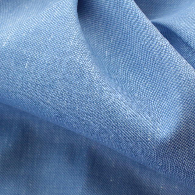 Italian Tropic Stretch Wool Linen Suiting - Pale Blue