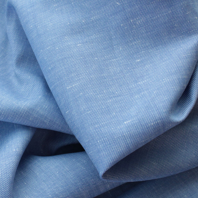 Italian Tropic Stretch Wool Linen Suiting - Pale Blue
