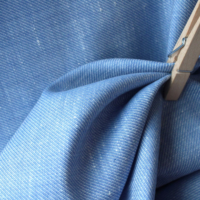 Italian Tropic Stretch Wool Linen Suiting - Pale Blue