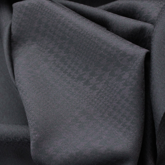Houndstooth Italian Wool/Cashmere Jacketing - Dark Brown