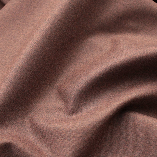 Super 120 Italian Wool Flannel Suiting - Copper Melange