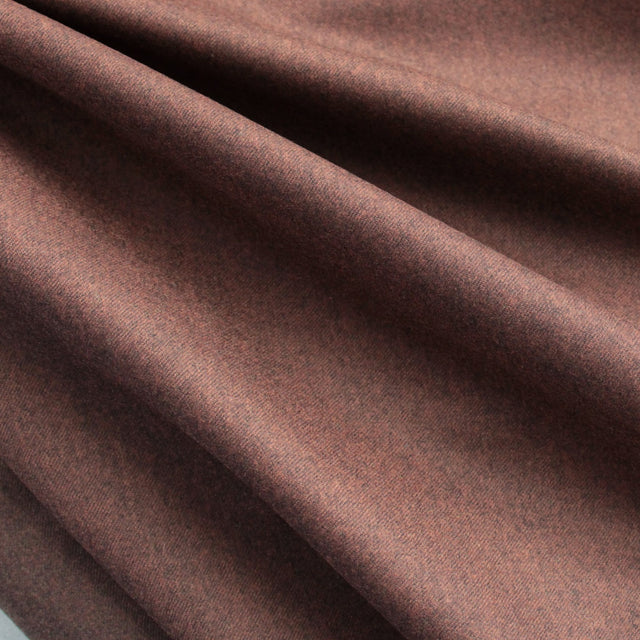 Super 120 Italian Wool Flannel Suiting - Copper Melange