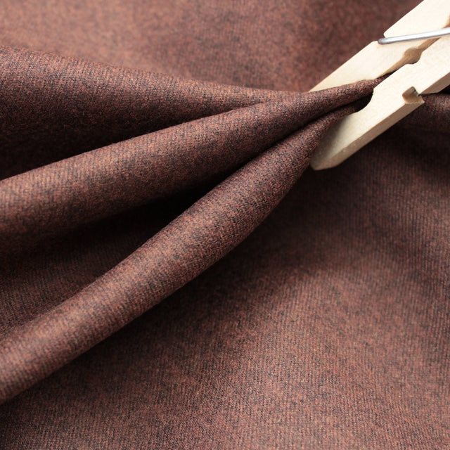 Super 120 Italian Wool Flannel Suiting - Copper Melange