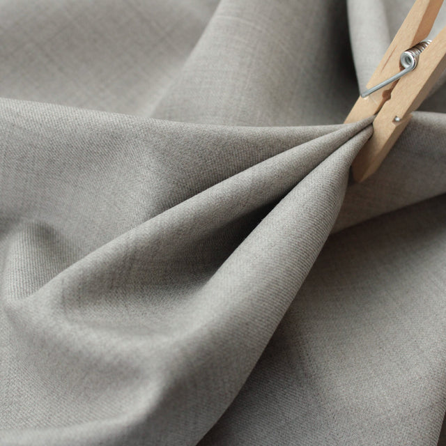 Super 110 Luxe Italian Wool Suiting - Beige Melange