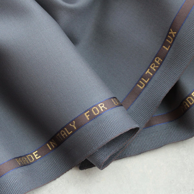 Super 110 Luxe Italian Wool Suiting - Smoke