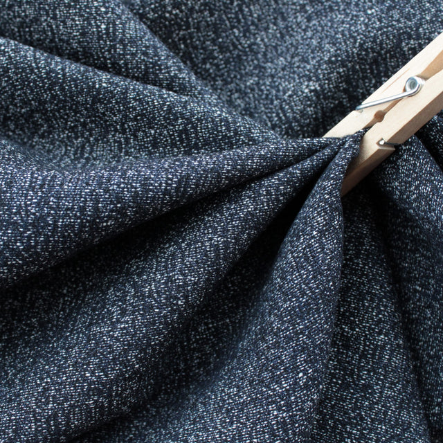Super 120 Italian Wool Jacketing - White/Navy