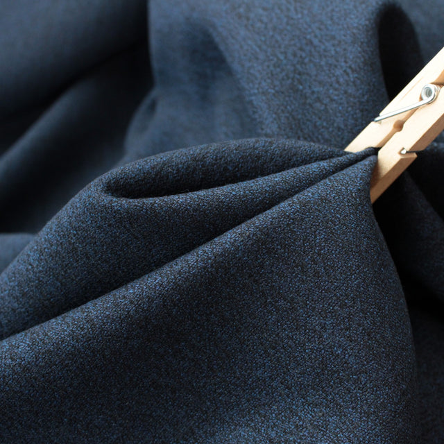 Super 120 Italian Wool Jacketing - Black/Navy