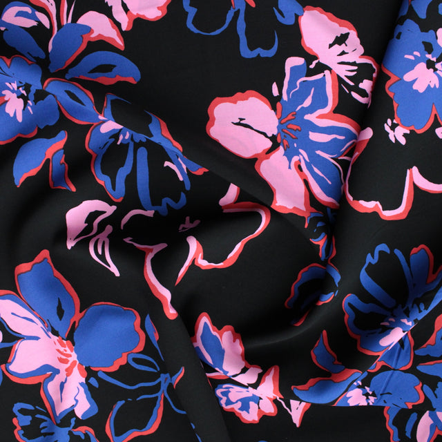 ECOVERO™ Viscose - Black Blooms