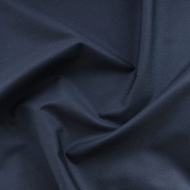 Luxe 2 Ply 120's Italian Cotton Shirting - Navy Poplin