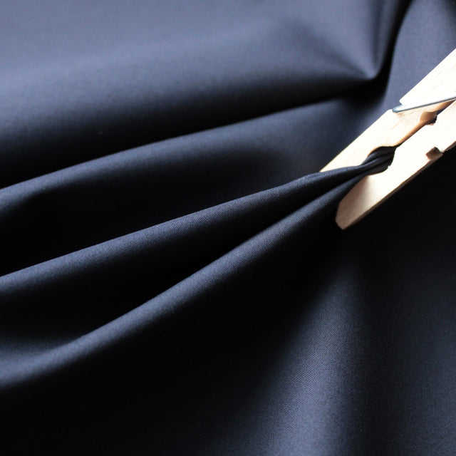 Luxe 2 Ply 120's Italian Cotton Shirting - Navy Poplin