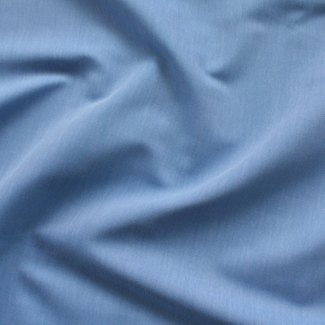 Luxe 2 Ply 100's Italian Cotton Shirting - No Iron Oxford Twill - Blue Pinpoint