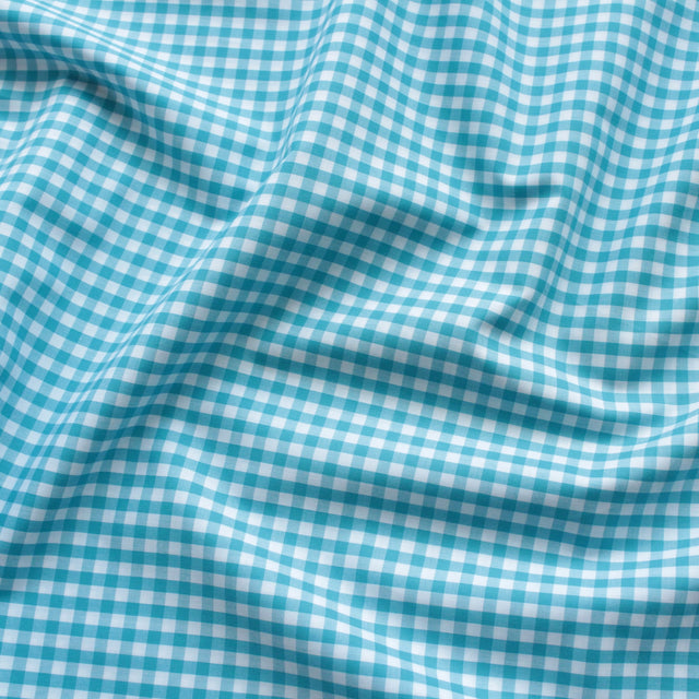 Luxe 2 Ply 100's Italian Cotton Shirting - Ocean Small Gingham