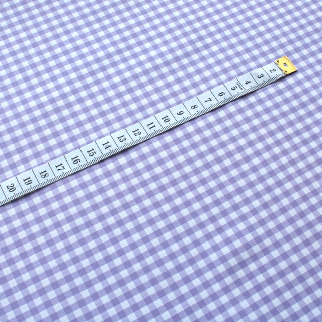 Luxe 2 Ply 100's Italian Cotton Shirting - Lavender Small Gingham