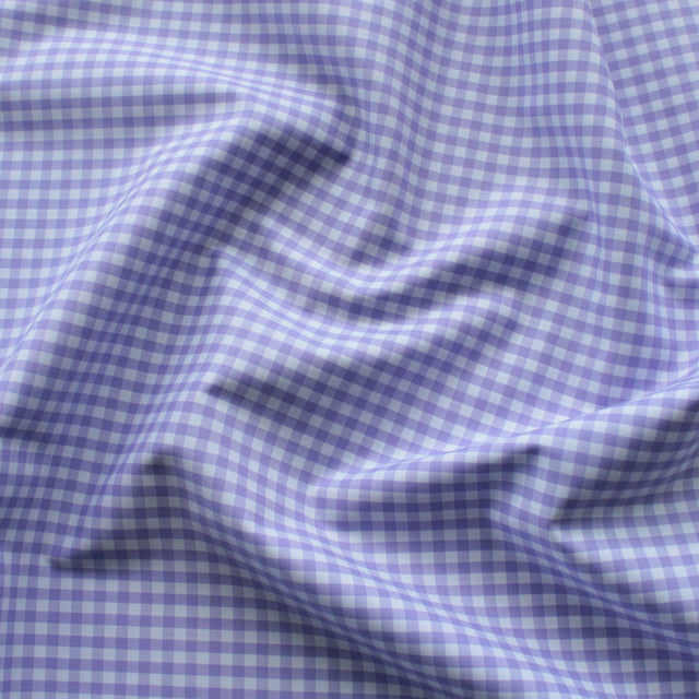 Luxe 2 Ply 100's Italian Cotton Shirting - Lavender Small Gingham