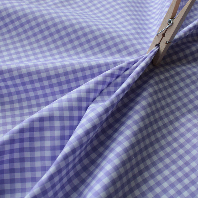 Luxe 2 Ply 100's Italian Cotton Shirting - Lavender Small Gingham