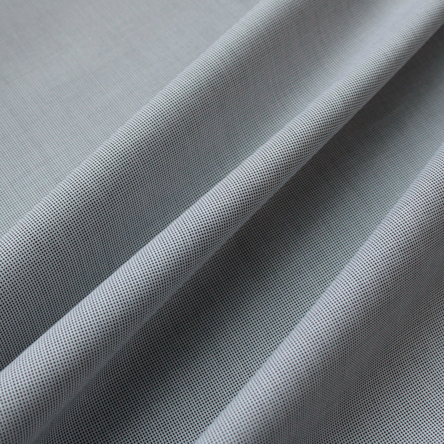 0.6m Remnant - Luxe 2 Ply 100's Italian Cotton Shirting - Oxford Twill - Black and White