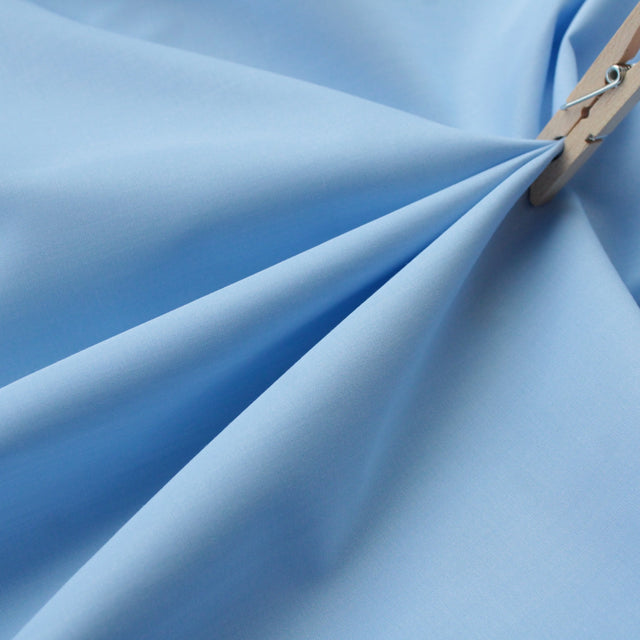 Luxe 2 Ply 100's Italian Cotton Shirting - Sky Poplin