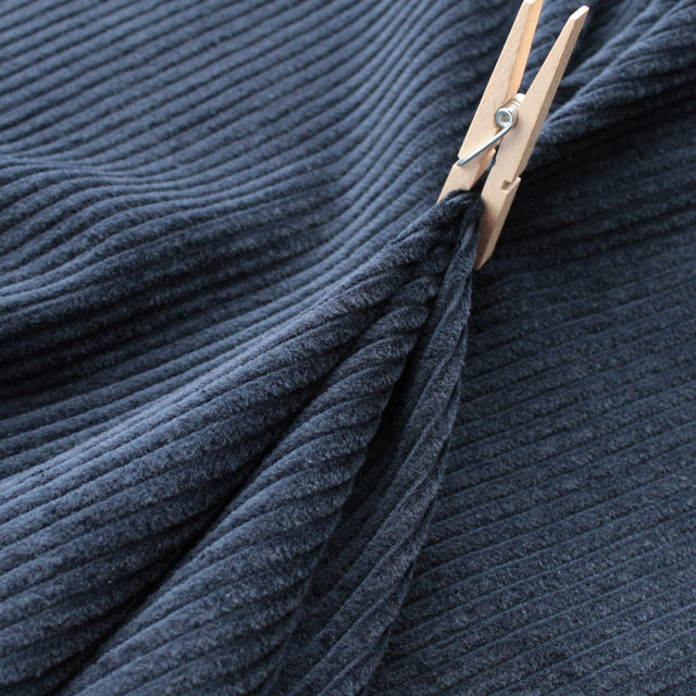 Washed 4.5 Wale Chunky Cord - Navy
