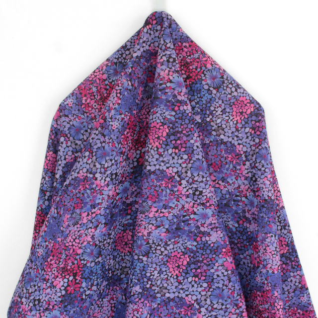 Cotton Voile - Watercolour Floral Purple