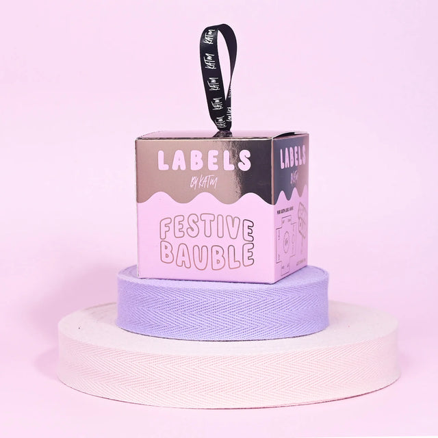 Kylie and the Machine Festive Bauble Pink & Gold