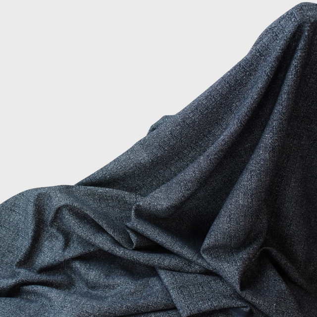 Super 120 Italian Wool Jacketing - White/Navy