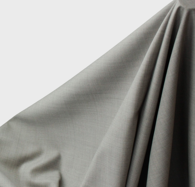 Super 110 Luxe Italian Wool Suiting - Beige Melange