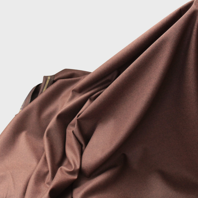 Super 120 Italian Wool Flannel Suiting - Copper Melange