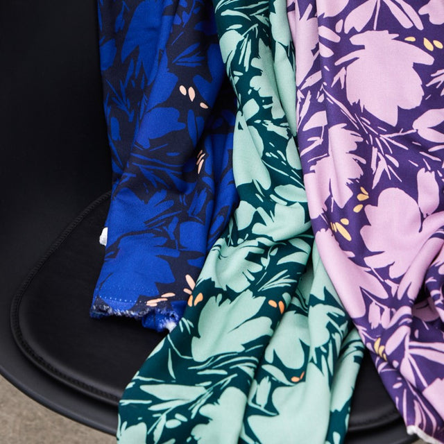 ECOVERO™ Viscose Leia Crepe 'Floral Shade' - Lilac