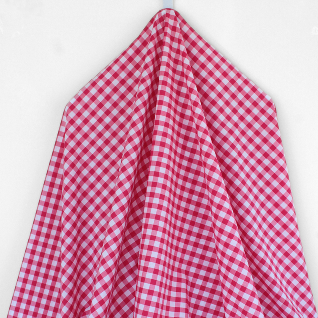 Luxe 2 Ply 100's Italian Cotton Shirting - Cerise Large Gingham