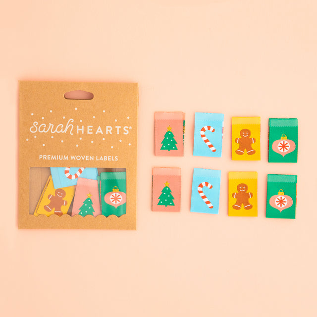 Sarah Hearts Labels - Christmas Holiday Sewing Stocking Stuffer