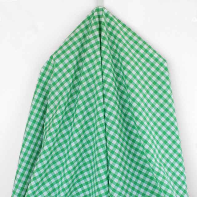Luxe 2 Ply 100's Italian Cotton Shirting - Green Large Gingham