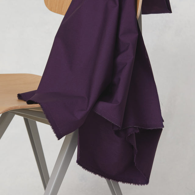 Organic Papertouch Cotton Poplin - Plum