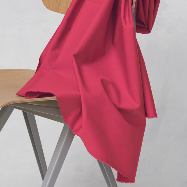 Organic Papertouch Cotton Poplin - Crimson