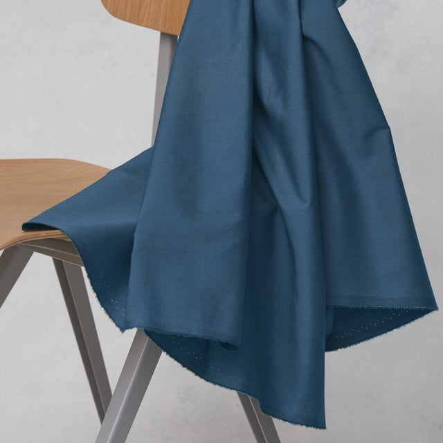 0.3m Remnant - Organic Papertouch Cotton Poplin - Ocean