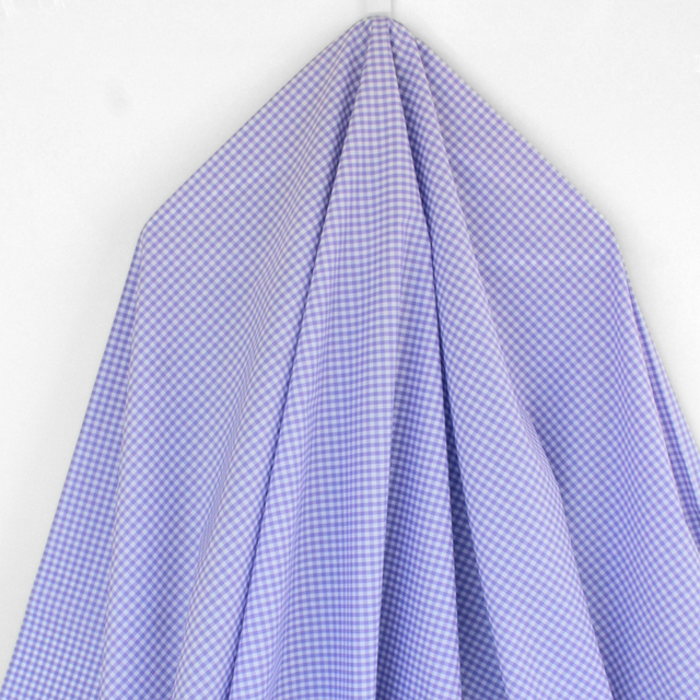 Luxe 2 Ply 100's Italian Cotton Shirting - Lavender Small Gingham