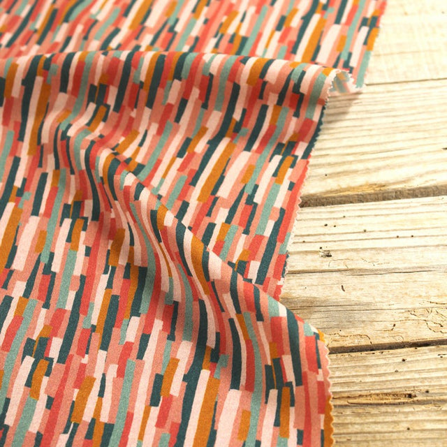 0.5m Remnant - Viscose Poplin Roc - Coral
