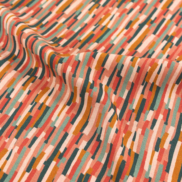 0.5m Remnant - Viscose Poplin Roc - Coral