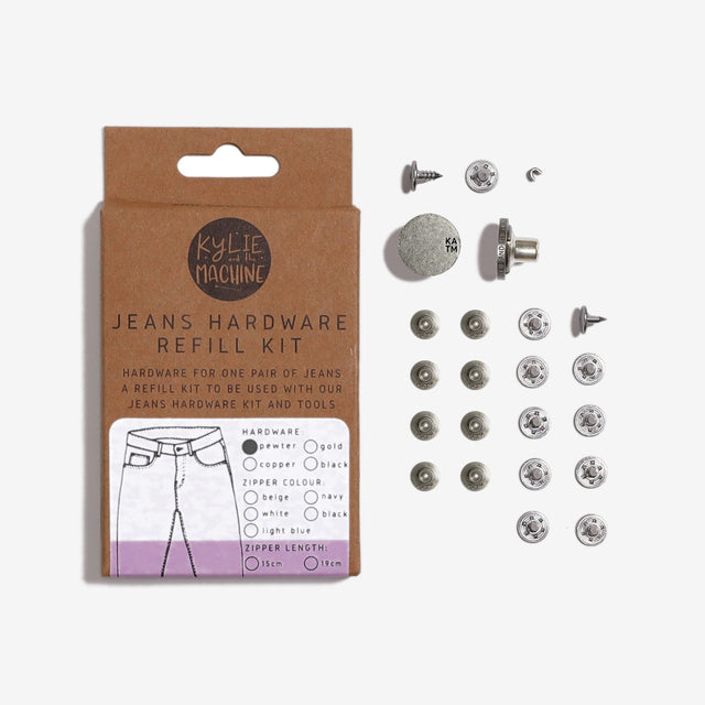 Kylie and the Machine Jean Refill Kit - Pewter, Black Zip