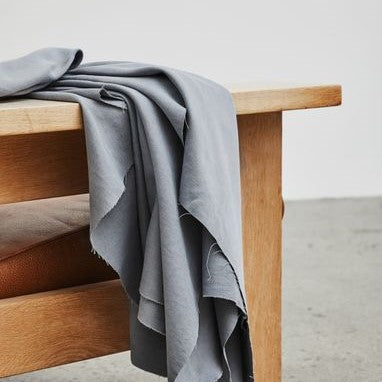 0.9m Remnant - Sera Weighty Cotton Blend Sky