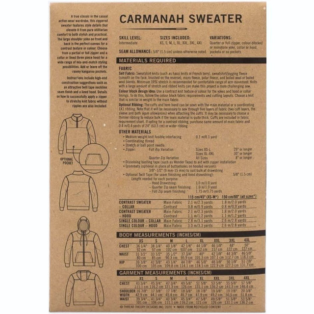 Thread Theory Carmanah Sweater Pattern