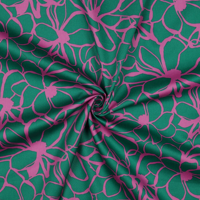 Nerida Hansen Cotton Satin - Magnolia Dark Green