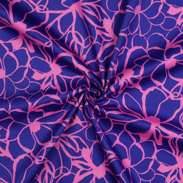 Nerida Hansen Cotton Satin - Magnolia Royal Blue