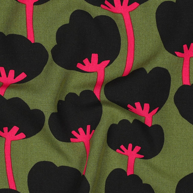 Nerida Hansen ECOVERO™ Viscose -  Poppies Moss