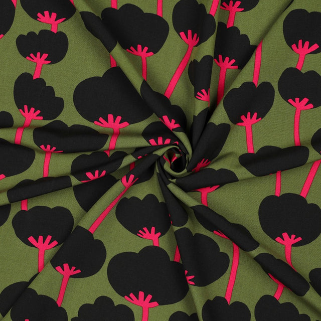 Nerida Hansen ECOVERO™ Viscose -  Poppies Moss