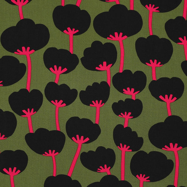 Nerida Hansen ECOVERO™ Viscose -  Poppies Moss