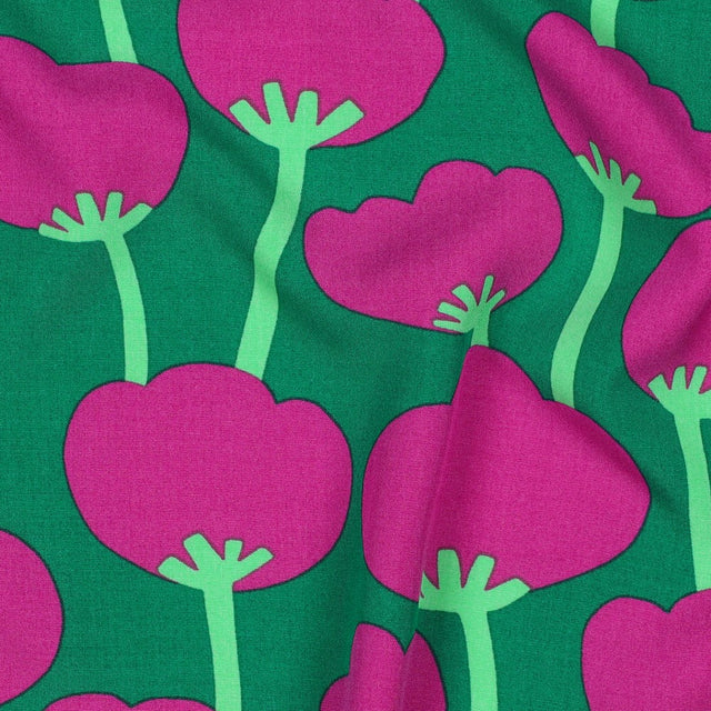 Nerida Hansen ECOVERO™ Viscose -  Poppies Green