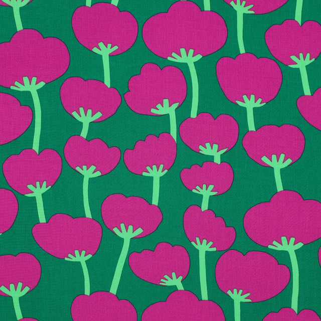 Nerida Hansen ECOVERO™ Viscose -  Poppies Green